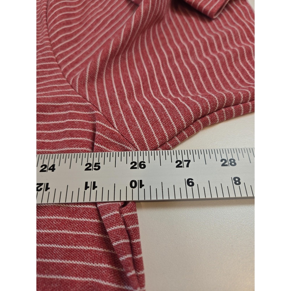 Wisconsin Badgers Polo Shirt Mens 2XLT Red White Striped NCAA Antigua UW Golf - Picture 4 of 7